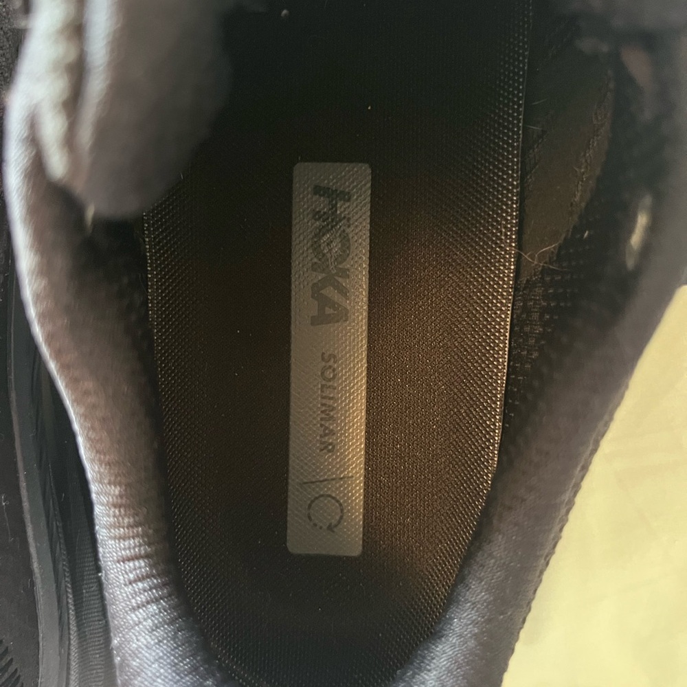 Hoka Men's Black One One Solimar Perfect Condition Size 12 Running Shoe - Picture 8 of 11